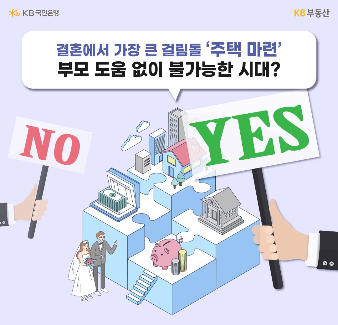 결혼에서 가장 큰 걸림돌 '주택 마련' 부모 도움 없이 불가능한 시대?