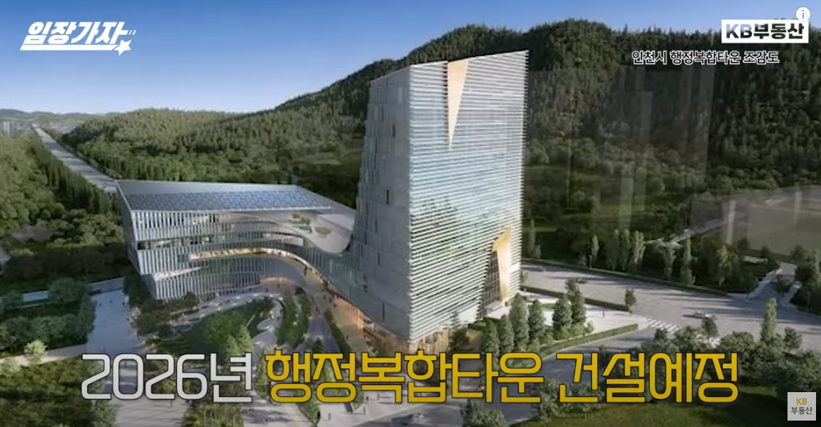 '루원시티'에 인천지방국세청, 루원복합청사 등 여러 행정업무를 수행할 수 있는 곳들이 입주할 예정임을 설명하고 있다.