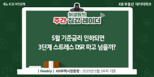 5월 '기준금리 인하'되면 3단계 '스트레스 DSR' 파고 넘을까? 라는 제목이 가운데 자리잡고 있다.