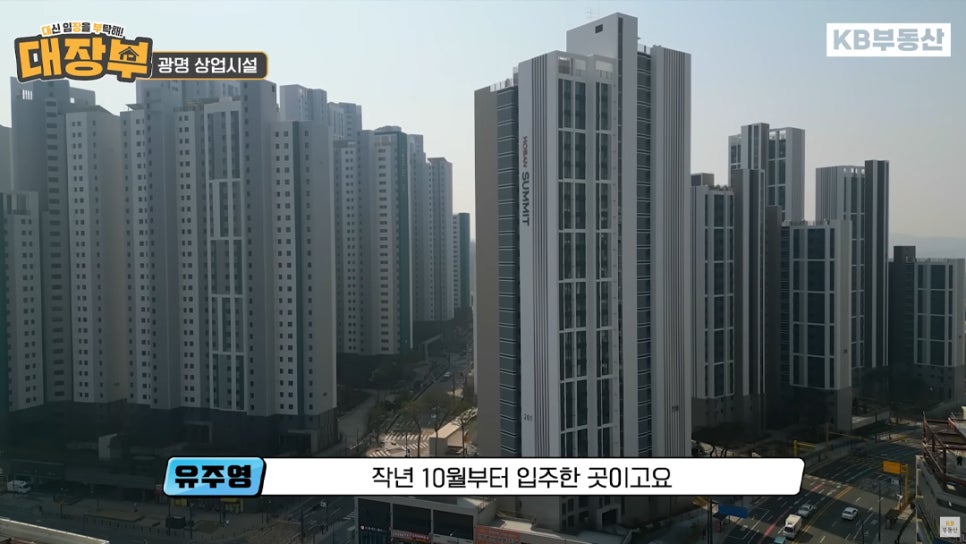 '광명 상업시설'이 주변에 있는 광명호반써밋그랜드에비뉴의 전경이다.
