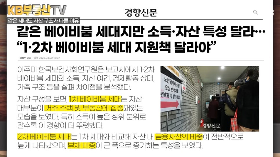 김경록 박사가 '노후 자산'의 핵심이 부동산에 집중되어 있는 모습에 대해 설명하고 '공모리츠' 시장이 확대된다면 임대 수익을 얻을 수 있는 구조 등 리츠를 통한 투자 가치를 강조하고 있다.