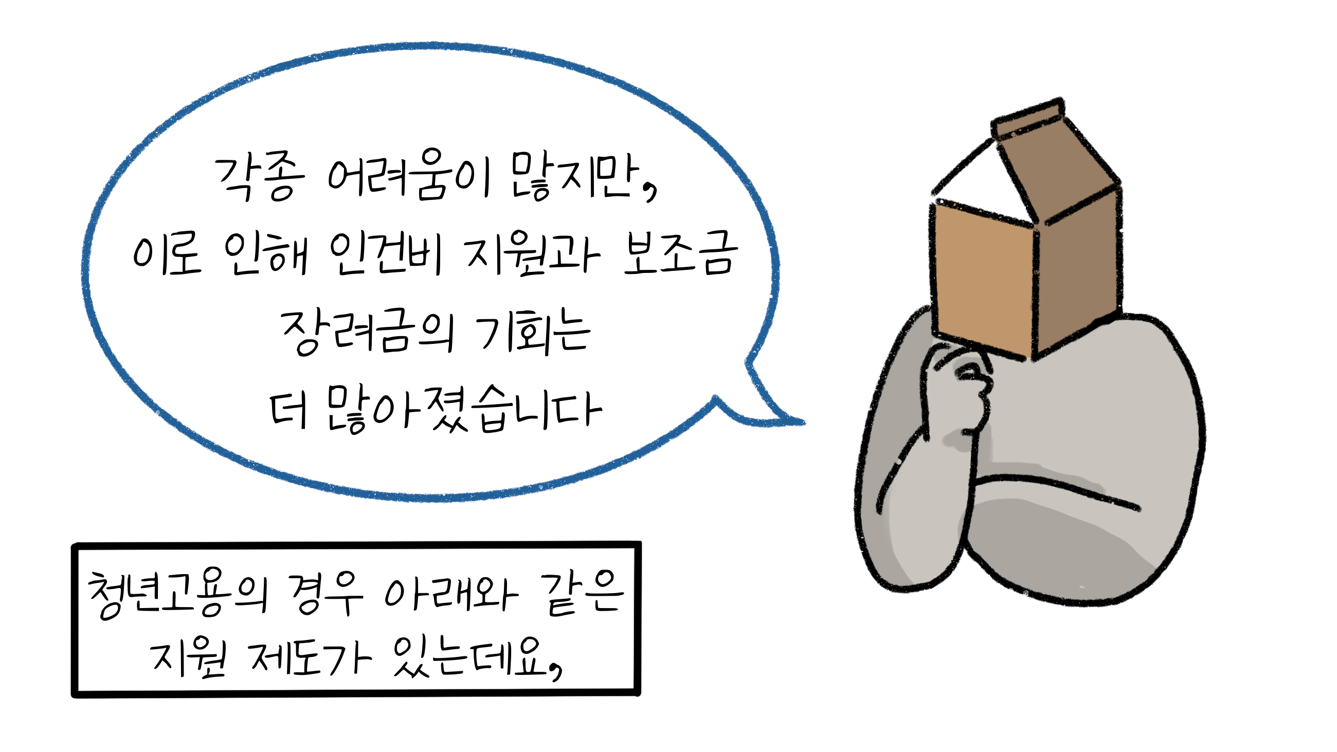 각종 어려움이 많지만, 이로 인해 '인건비 지원'과 '보조금' '장려금' 기회는 더 많아졌습니다.