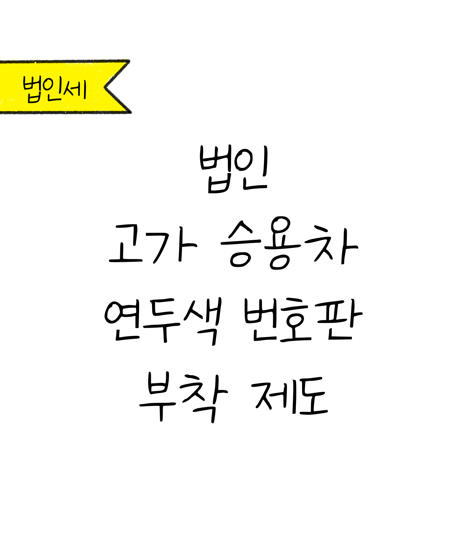 '2024년'부터 시행되는 '연두색' 번호판 부착 제도. '고가 승용차'에 한한다.