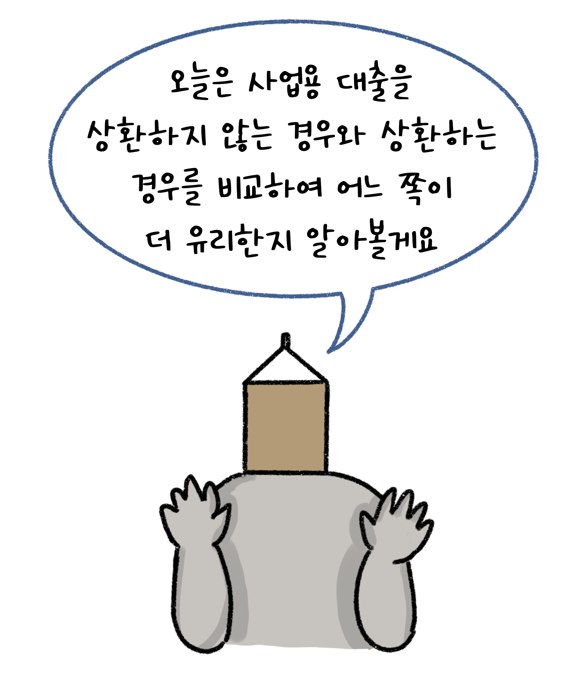 오늘은 '사업용 대출'을 '상환'하지 않는 경우와 상환하는 경우를 비교하여 어느 쪽이 더 유리한지 알아볼게요.