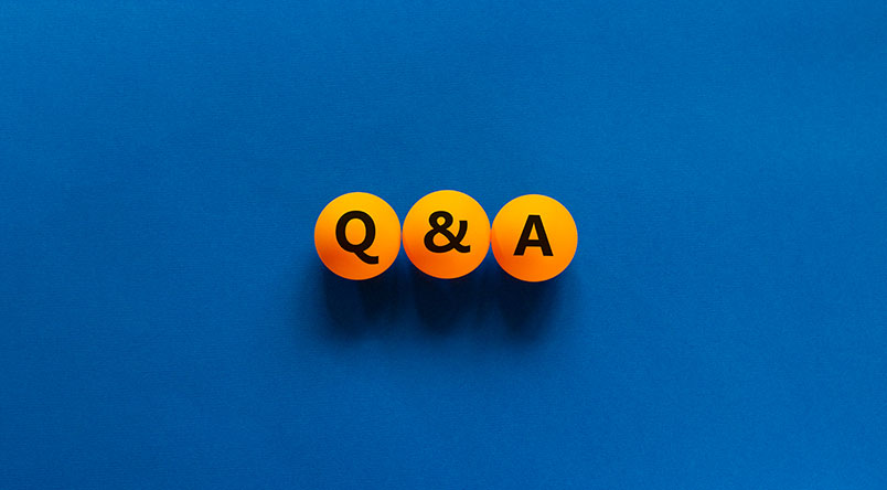 'Q&A'를 나타내는 이미지.