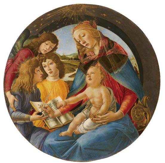 보티첼리가 그린 ‘찬가의 성모(Madonna of the Magnificat)’이다.