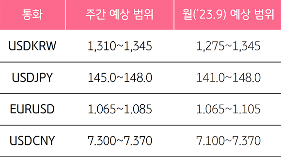 환율 예상 범위