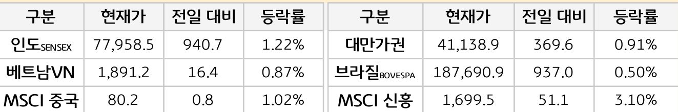 신흥국 증시