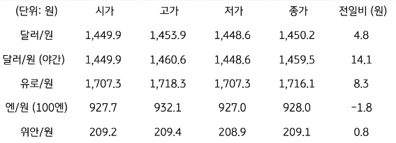 국내 외환 시장 동향
