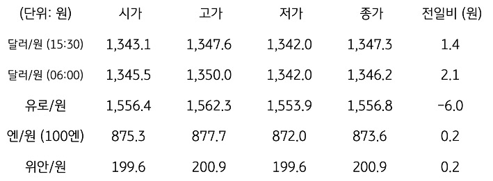 국내 외환 시장 동향