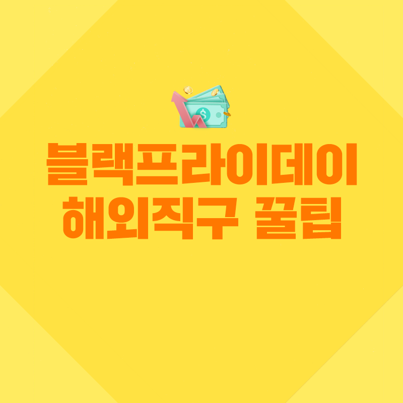 '블랙프라이데이 해외직구 꿀팁' 텍스트가 써있는 이미지다.