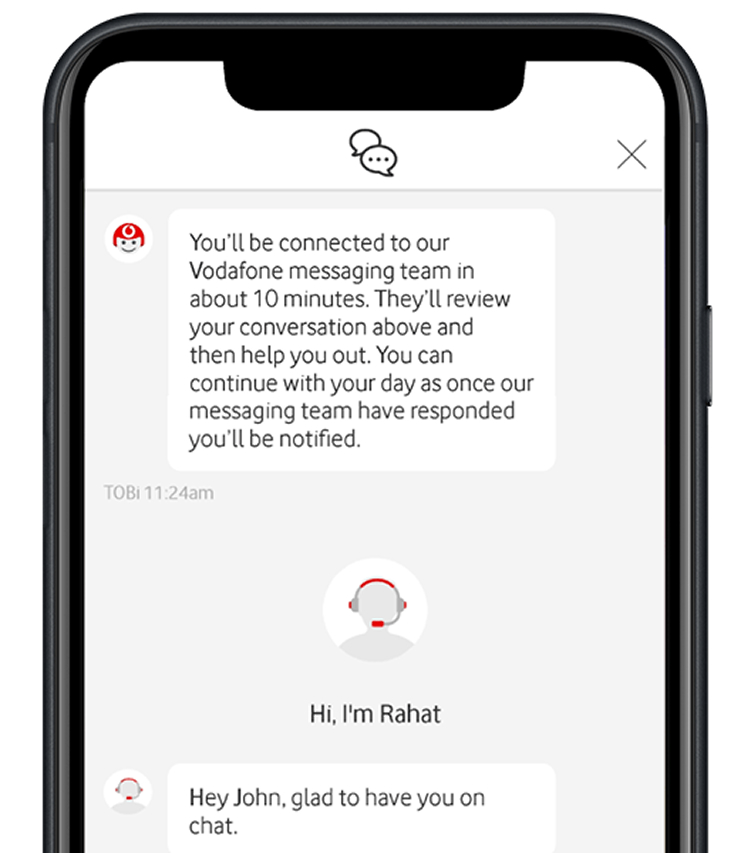 ‘토비’의 상담원 연결 예시 하면이다.