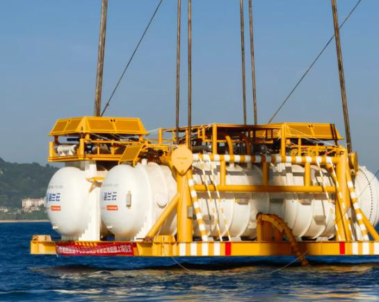 '하이난성' 해역의 중국 해저 데이터센터 사진이다.