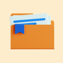 창업 준비 매뉴얼 서류가 꽂힌 주황색 폴더가 놓여 있다.