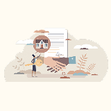 전세난, 임차인이 가져가야 할 선택 가이드 네 가지 콘텐츠의 메인 이미지로 주택과 계약서가 이미지로 그려져 있다.