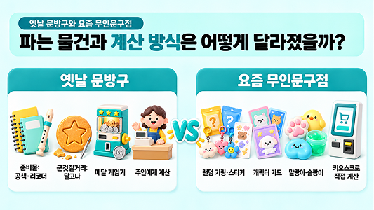 무인문구점 vs 옛날 문방구, 10대는 언제 얼마나 쓸까?